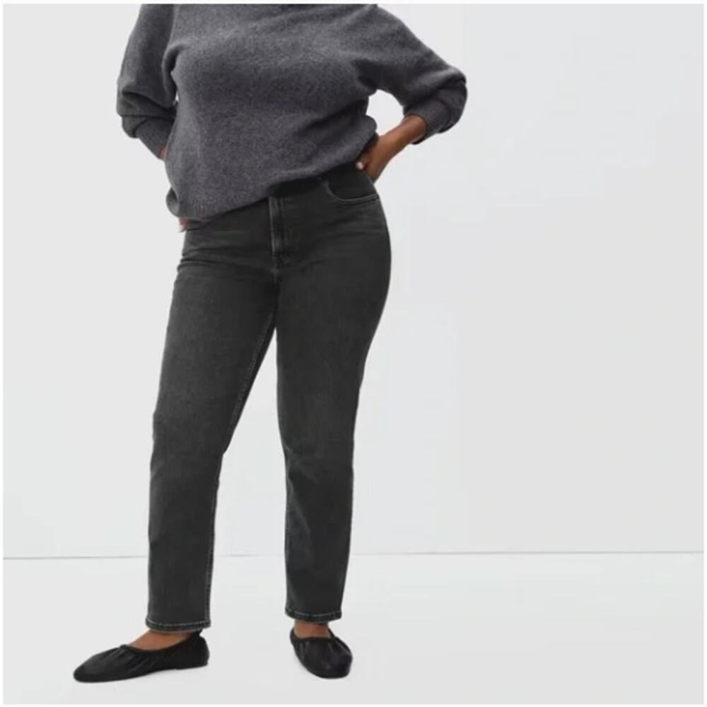 NEW‎ Everlane The Curvy '90s Cheeky® Straight Jeans in Washed Black Size 32 - Picture 12 of 12